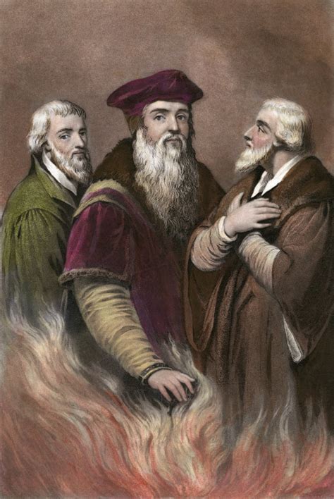 English Reformers Nfrom Left To Right Nicholas Ridley 1500 1555 Thomas Cranmer 1489 1556 And