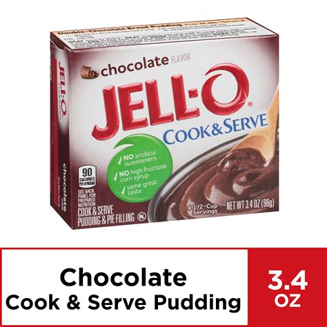 Jell O Cook And Serve Chocolate Pudding 34 Oz Box