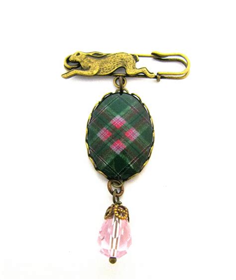 Scottish Tartan Jewelry Ancient Romance Series Gray Clan Tartan