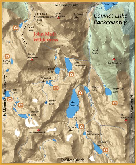 Detailed Map Of Convict Lake