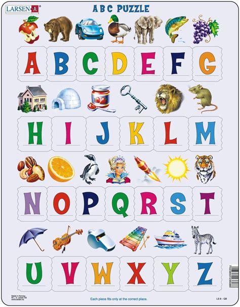 Abc Learn The Alphabet Educational Self Correcting Puzzle
