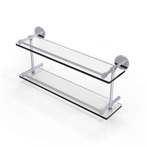 Bathroom wall mirrors provide a large, reflective surface to check your appearance. Allied Brass Polished Chrome Glass Bathroom Shelf at Lowes.com