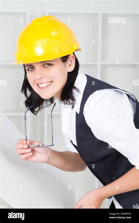 Female Architect In Office Stock Photo Alamy
