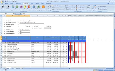 Gantt Chart Excel Templates