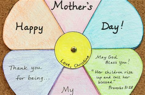 Whether it is teacher's day, national teacher day, or teacher appreciation week why don't the two of you express your appreciation for your child's teacher with this is a fun gift that will leave the most serious faced teacher smiling from ear to ear! Arts And Crafts: Mother's Day Wheel - Catholic Teacher ...