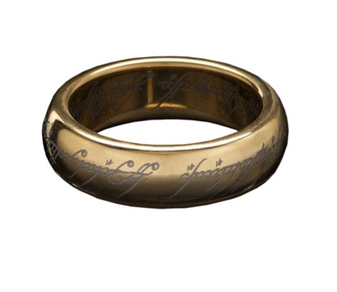 Lord Of The Rings The One Ring Size R½ Gold Plated Mens At