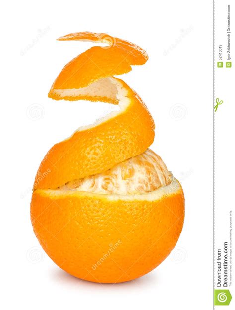Ripe Orange Peeled Skin Stock Image Image Of Fresh Peeled 52410019