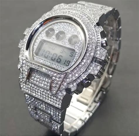 Fully Iced Out Gshock Style Diamond Watch Luxury Watches On Carousell