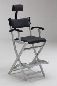 Tall aluminum frame makeup artist director's chair with adjustable head rest. Adjustable makeup chair - S102.N+HR - CANTONI - with ...