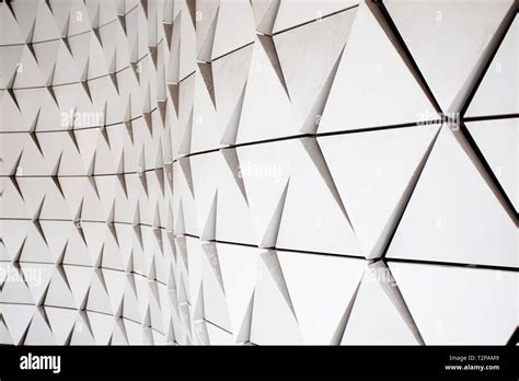 Abstract Wall With Triangle Patterns Stock Photo Alamy