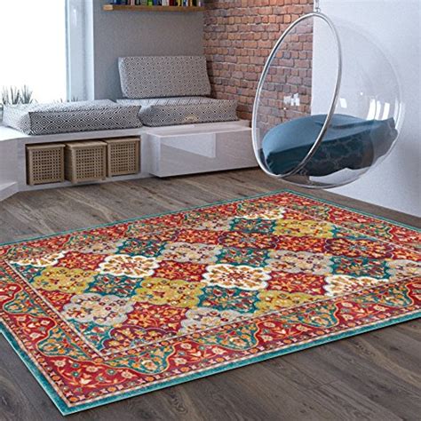 This collection is machine made in turkey and easily cleaned. Craft Modern Distressed Area Rug 3'11'' x 5'7'' Bohemian ...