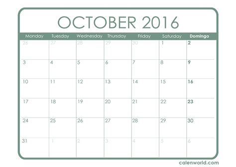 Printable October Calendar Calendars