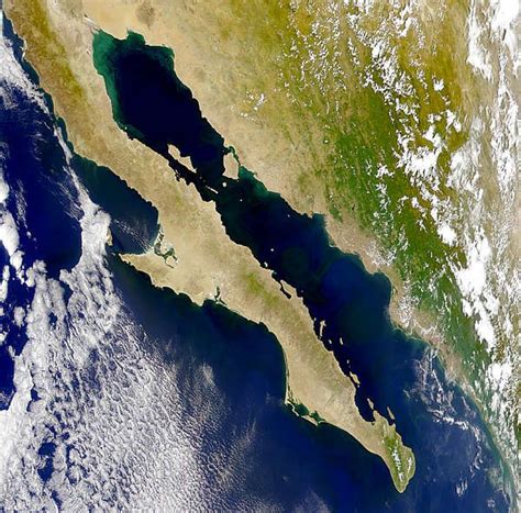 Map Of Satellite Image Photo Of Baja California North And South