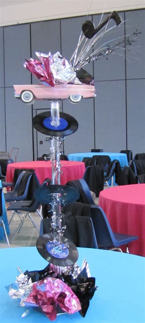 Black & white checkered plastic tablecloth 1 piece(s) #26/2215 $ 3.59 (10) quick view. Centerpieces for 50s Party | Party People Celebration ...