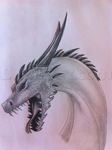 How To Draw A Dragon Step 12 Face Artwork Drawing Artwork Girl