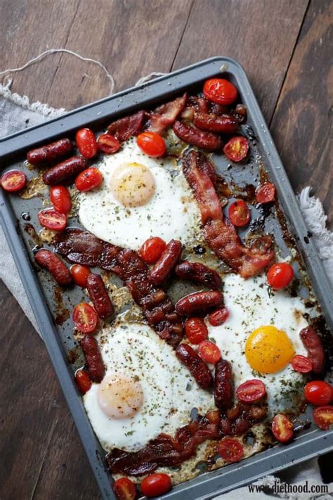 Stir the eggs and add half and half, whisk well for a few. Bacon and Eggs Breakfast Bake Recipe | Diethood