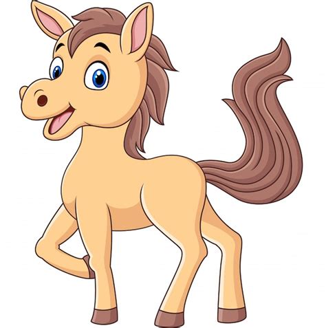Premium Vector Cute Baby Pony Cartoon