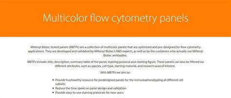 Miltenyi Biotec Multicolor Flow Cytometry Panels