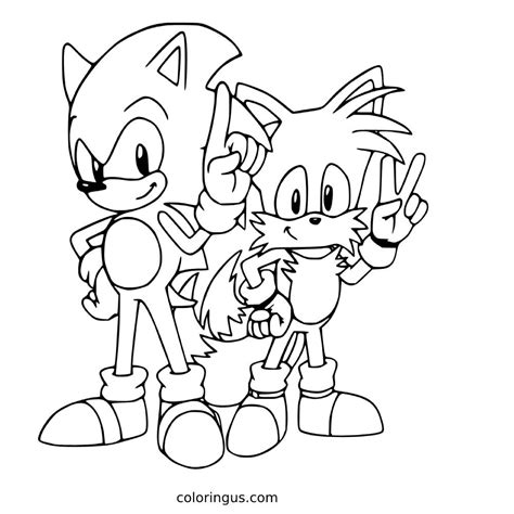 Printable Sonic And Tails Coloring Pages Sonic And Tails Coloring The