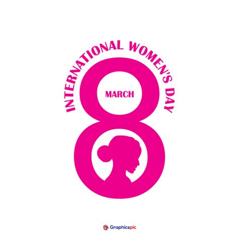 vector illustration for march 8th happy international women s day stylish greeting card picture