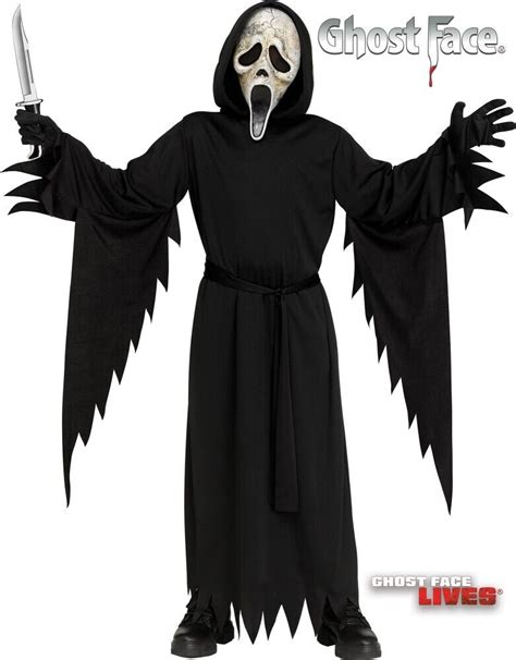 Scream 6 Aged Ghost Face Fancy Dress Halloween Boys Child Licenced