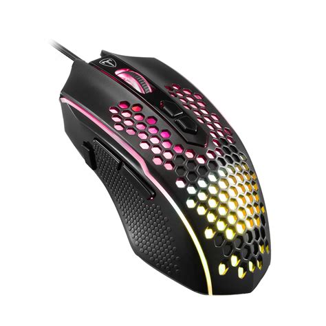 Pictek Rgb Wired Gaming Mouse Honeycomb Mouse 8000 Dpi Adjustable 8