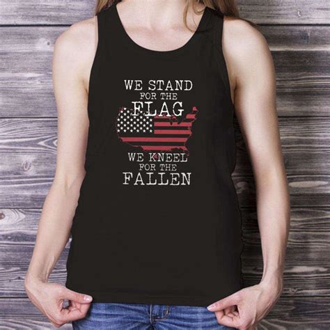Stand For The Flag Kneel For The Fallen Us Flag In Us Map Ultra Cotton