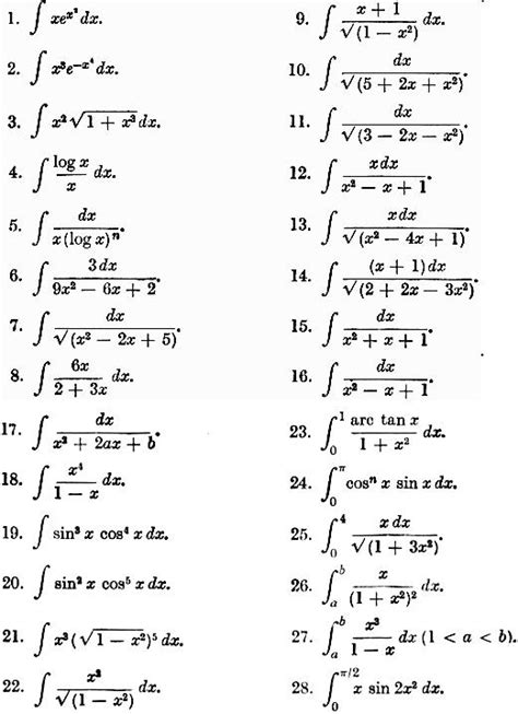 (1) xndx = 1 xn+1. Chapter IV.