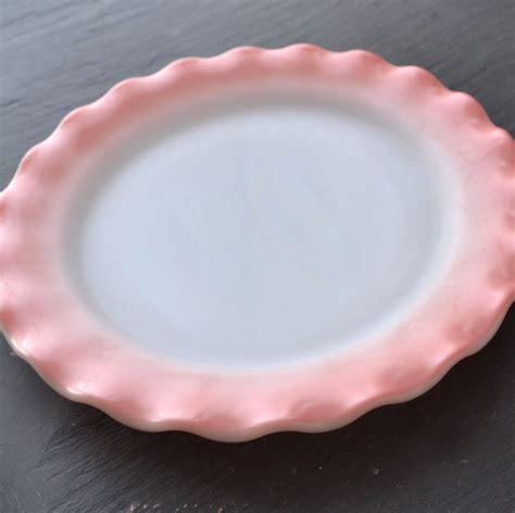 Hazel Atlas Pink Crinoline Dinnerware Set Pink Ruffle Etsy