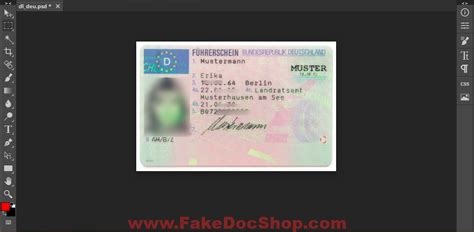 Germany Driver License Template In Psd Format Fakedocshop