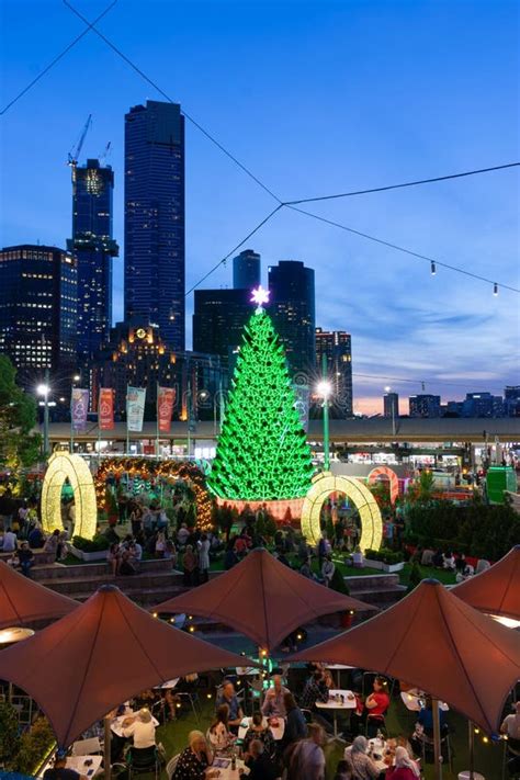 Melbourne Australia 8 December 2019 The Federation Square Christmas