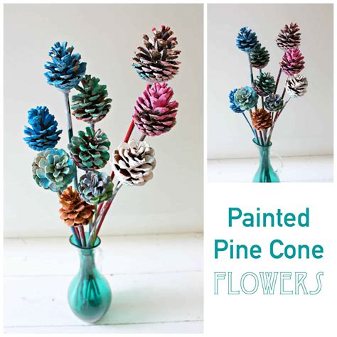 Beautiful Painted Pine Cone Flowers Kids Art Emma Owl