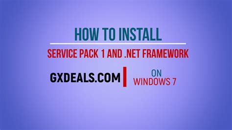 Find out how to choose and install new windows. How to install Service Pack 1 and .Net Framework on ...
