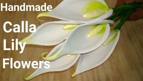 Hi Friends How To Make Easy Calla Lily Flowers Bouquet At Home