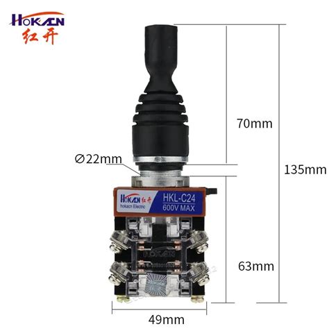 22mm Joystick Switch Momentary 4 Position 4no Self Latching Spring