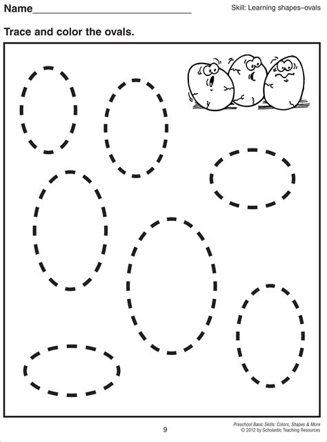 Below are six kindergarten worksheets on reading sentences and matching them to pictures. printable on oval - Google Search | Shapes worksheets ...