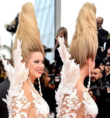 Russian Tv Star Elena Lenina Has The Wildest Hair At Cannes Pictures Us Weekly