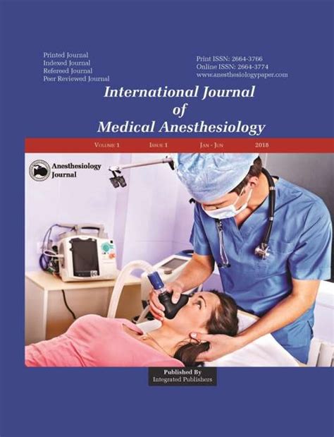 Buy International Journal Of Medical Anesthesiology Subscription