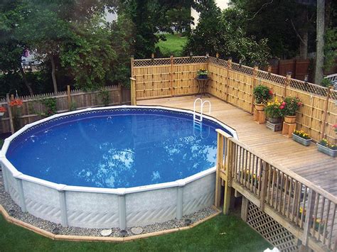 The above ground pools offer all the fun in a pool without the feeling of duration of an in ground pool. 10 Amazing Above Ground Pool Ideas and Design | Swimming ...