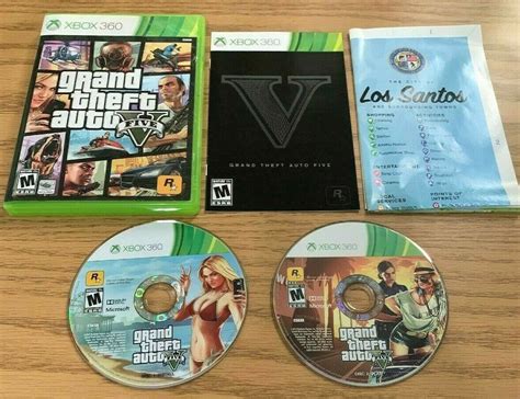 Grand Theft Auto V Gta 5 Microsoft Xbox 360 Cib Manual And Map Values