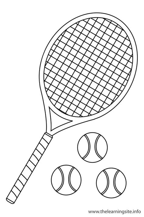 Coloriage Raquette de Tennis dessin gratuit à imprimer