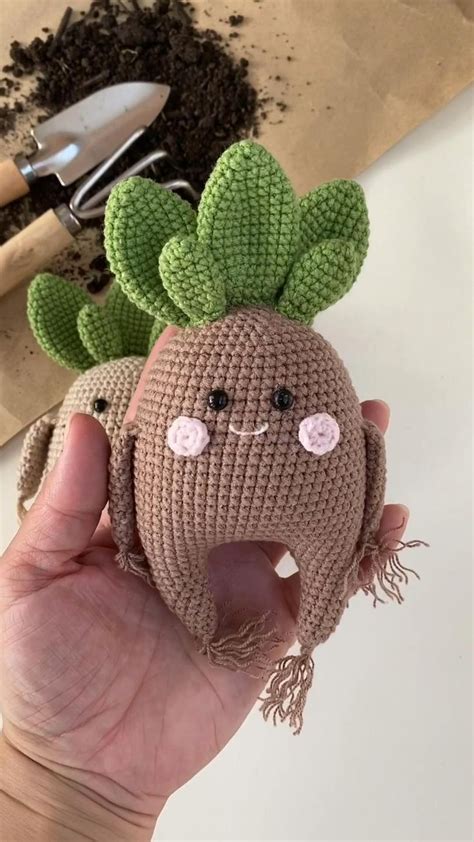 Harry potter mandrake plant pattern knit crochet ravelry pattern geeky knit patterns crafts crafty. PATTERN Crochet baby mandrake root Kawaii crochet toy ...