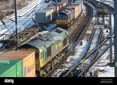 Freight Trains Ipswich Marshaling Yard Suffolk Uk Stock Photo Alamy