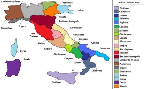 The Map Of The Italian Languages This Is Italy