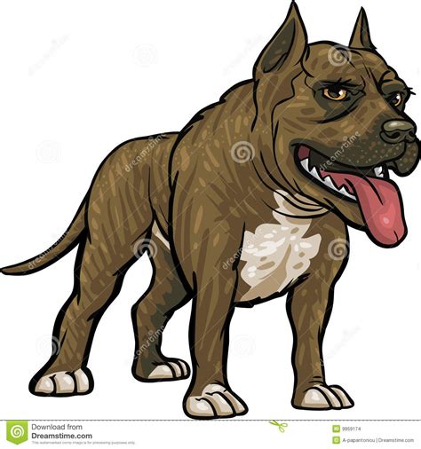Hundebruten Pitbull Vektor Abbildung Illustration Von Kunst 9959174