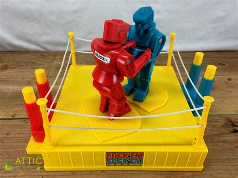 Rock Em Sock Em Robots 2001 Classic Vintage Boxing Toy Game Mattel Red