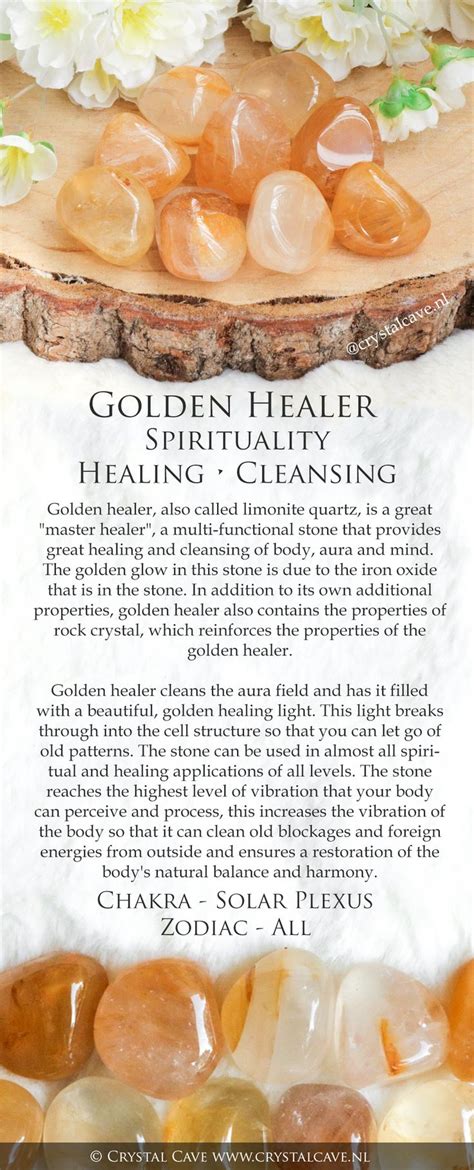 Golden Healer Limonite Quartz Crystal Tumbled Stone Etsy Crystals