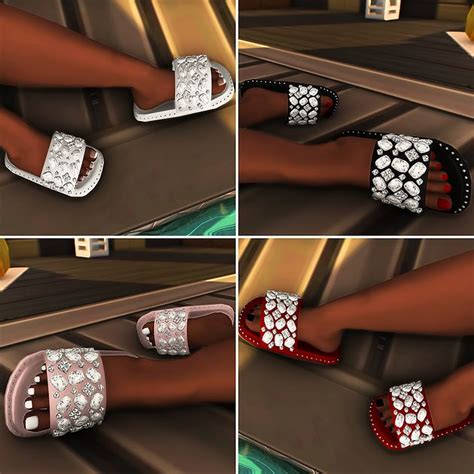 Ebonix Luxury Gem Sliders Sims 4 Sims Sims 4 Cc Shoes
