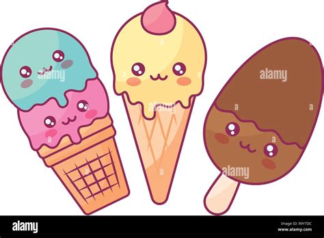 Ice Cream Cute Easy Kawaii Food Kawaii Character Draw