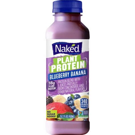 Naked Juice Plant Protein Blueberry Banana Juice Smoothie 15 2 Fl Oz